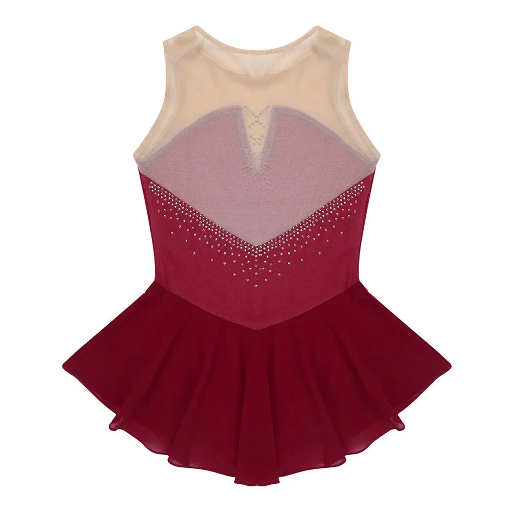 TiaoBug детская танцевальная одежда для девочек женское платье катания на коньках