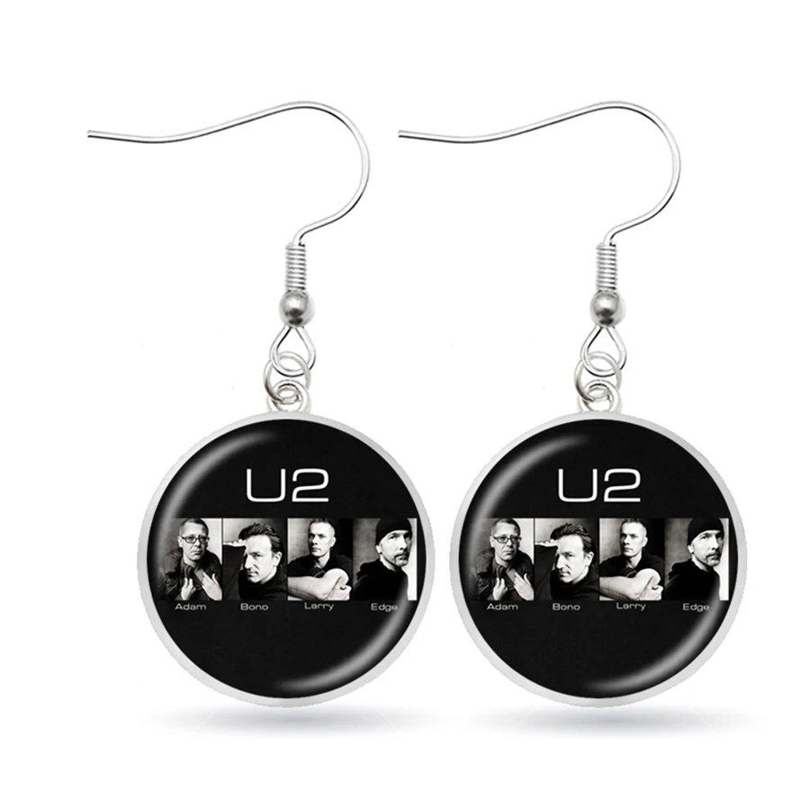 New Trendy Pop Rock Band U2 Earrings Pins Steampunk Dangle Stainless Steel Aretes Jewelry | Украшения и аксессуары