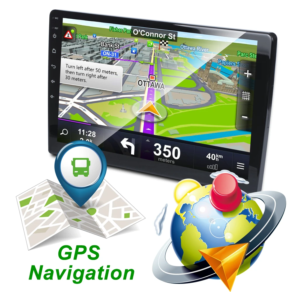 Camecho Android 10 1 дюймов HD автомобильное радио 2 Din Авторадио GPS навигация Wifi Bluetooth MP5