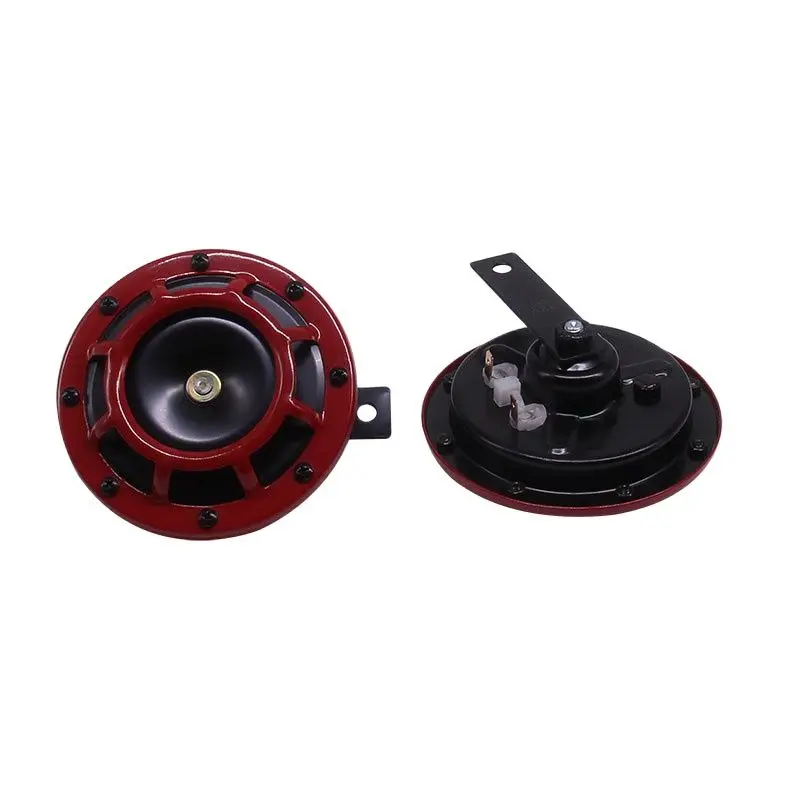 110 дБ Красный/Черный Супер громкий компактный электрический звуковой сигнал для