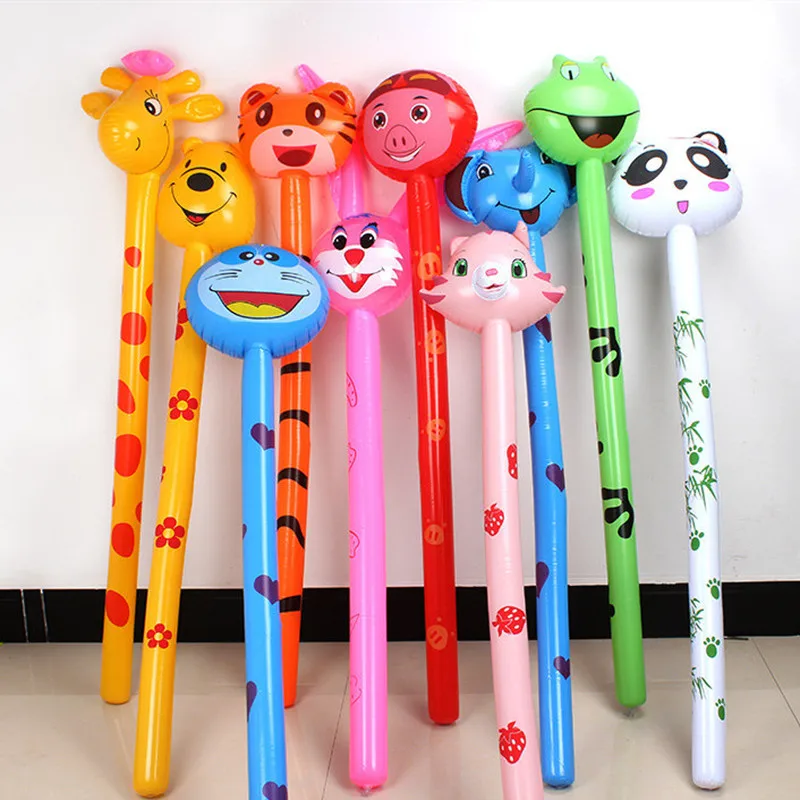 

120cm Cartoon Inflatable Animal Long Inflatable Hammer No Wounding Weapon Stick Blow Up Noise Maker Toys Baby Children Toys