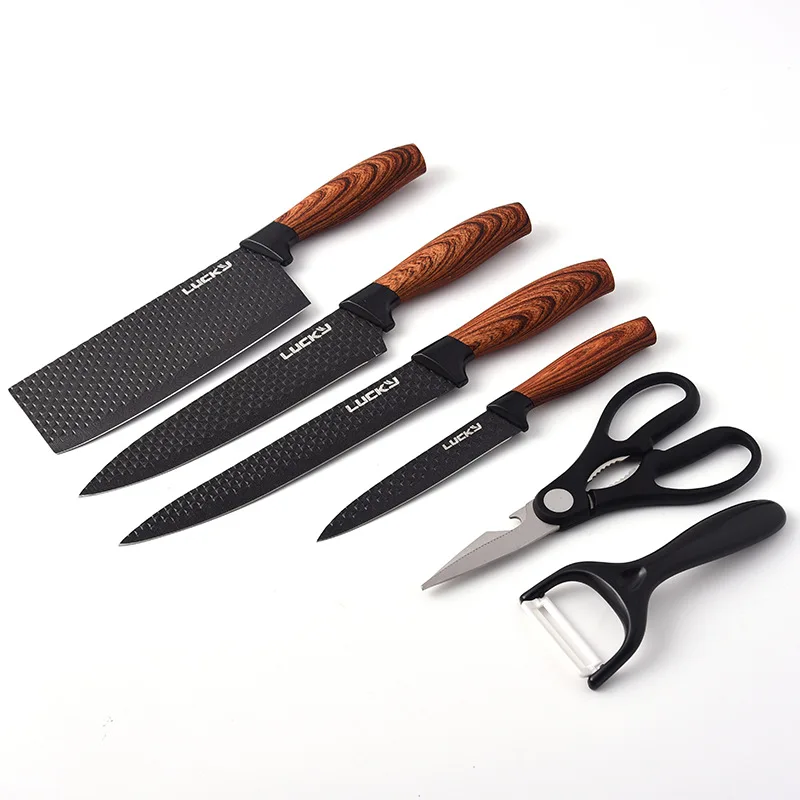 

Gift Set Knife Set Of 6 Pieces Kitchen Chef Knives Set Japanese High Carbon Stainless Steel Damascus Laser Pattern Slicing