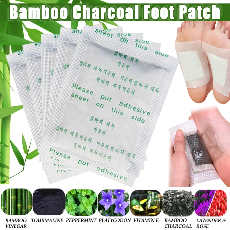 

Bamboo Charcoal Foot Care Patch Cleansing Foot Pads for Health Sleeping Stress Relief SN-Hot
