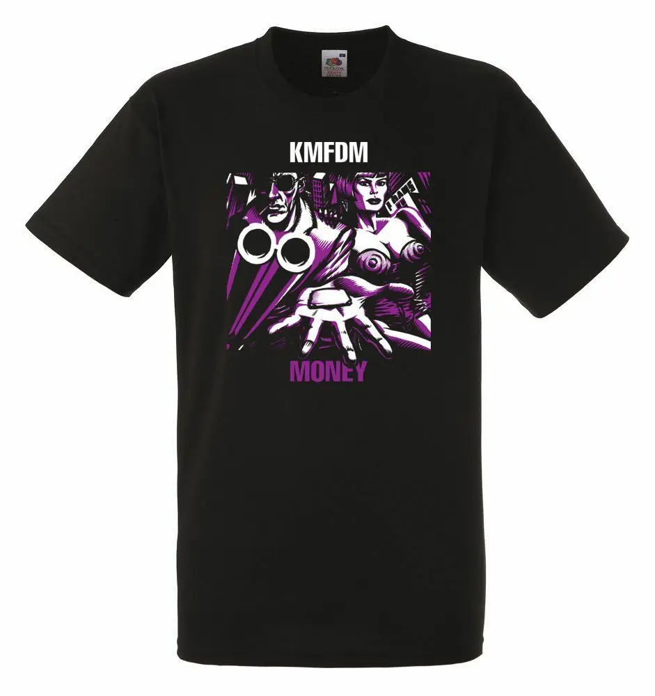 Новая Черная футболка KMFDM MONEY Fruit of the Loom все размеры 2020 Высококачественная