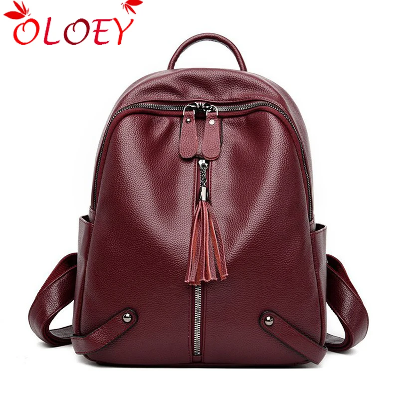 

2020 Women Leather Backpacks High Quality Ladies Bagpack Luxury Designer Large Capacity Casual Daypack Sac A Dos Girl Mochilas