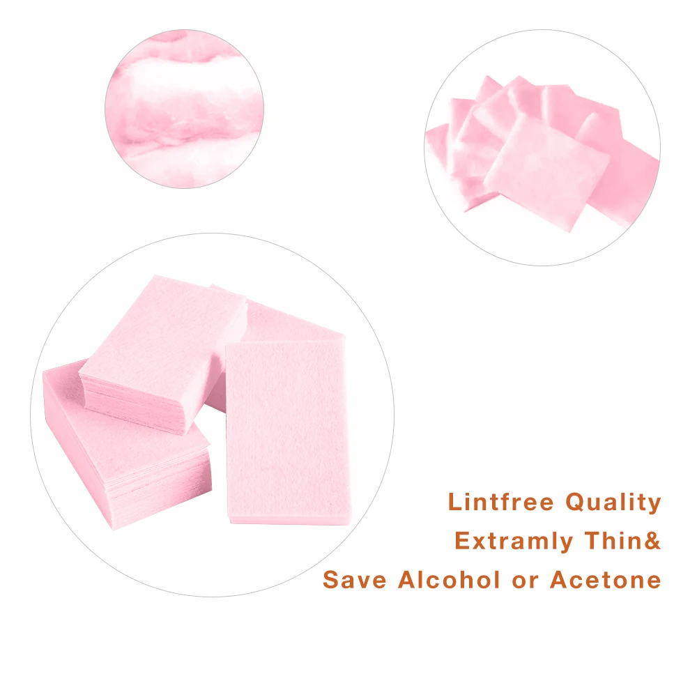 Салфетки хлопковые безворсовые для маникюра и средство снятия гель-лака