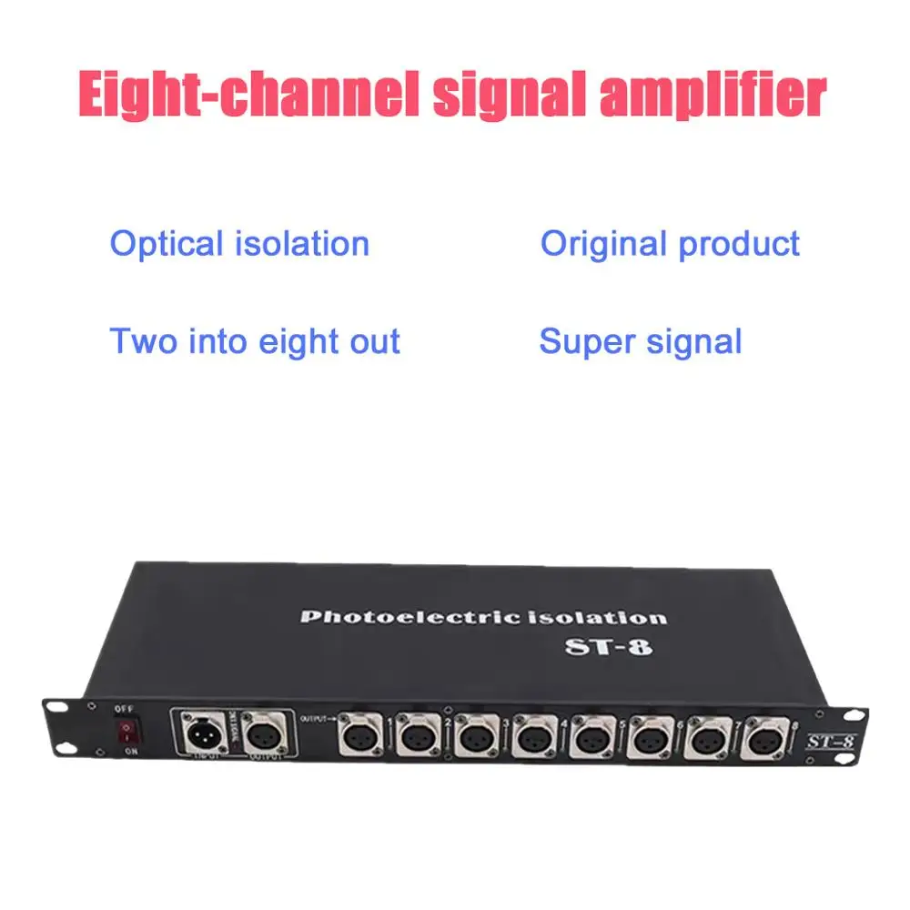 Разделитель усилителя сигнала для сценических огней DMX512 с фотоэлектрической