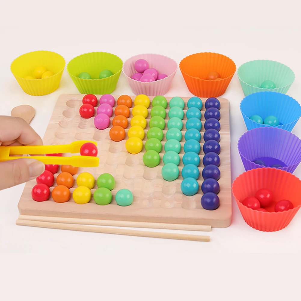 

Color Clip Bead Puzzle Toy Kindergarten Early Learning Game for Focus Training Puzzle Baby Early Educational Toy