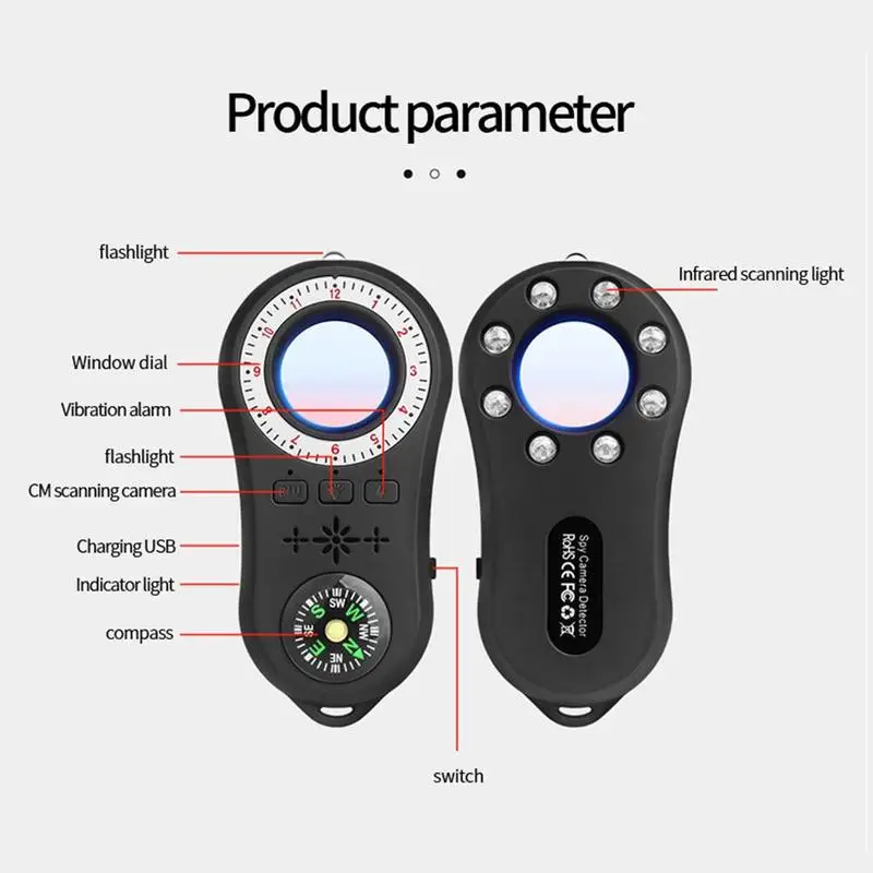 

New Detector Hotel Anti-Sneak Shooting And Anti-Eavesdropping Infrared Detector GPS Detector Wireless Precision Light Alarm T8K4