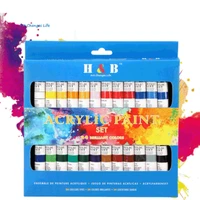 12ml tubes acrylic paint 24 colors drawing pigment hand painted wall paint for drawing art paint supplies