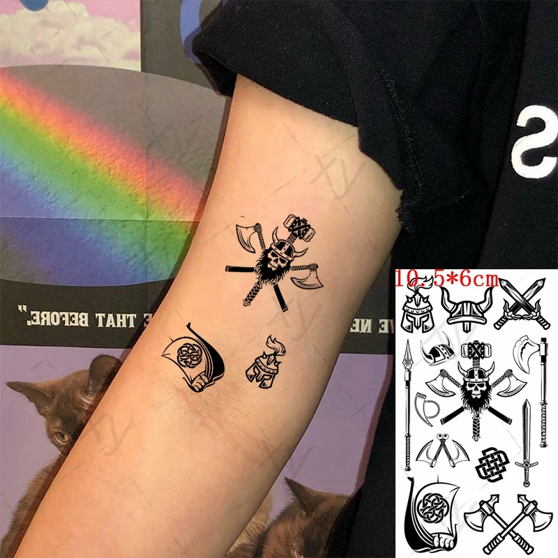 Водостойкая временная татуировка наклейка компас якорь пиратский корабль