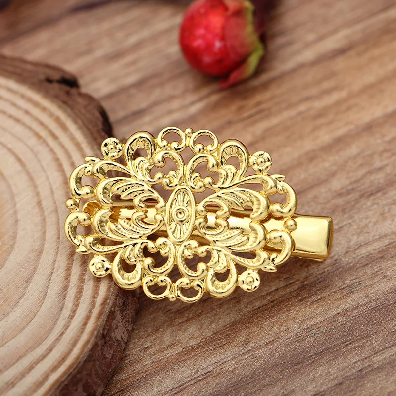 10 шт. заколки КРОКОДИЛЬЧИКИ для женщин 23 х31 мм|filigree flower|flower filigreemetal bobby pins |