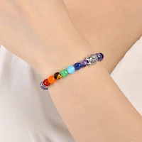 chicvie classic chakra buddha braceletsbangles charms for men women yoga bracelet rainbow jewelry handmade bracelets sbr190367
