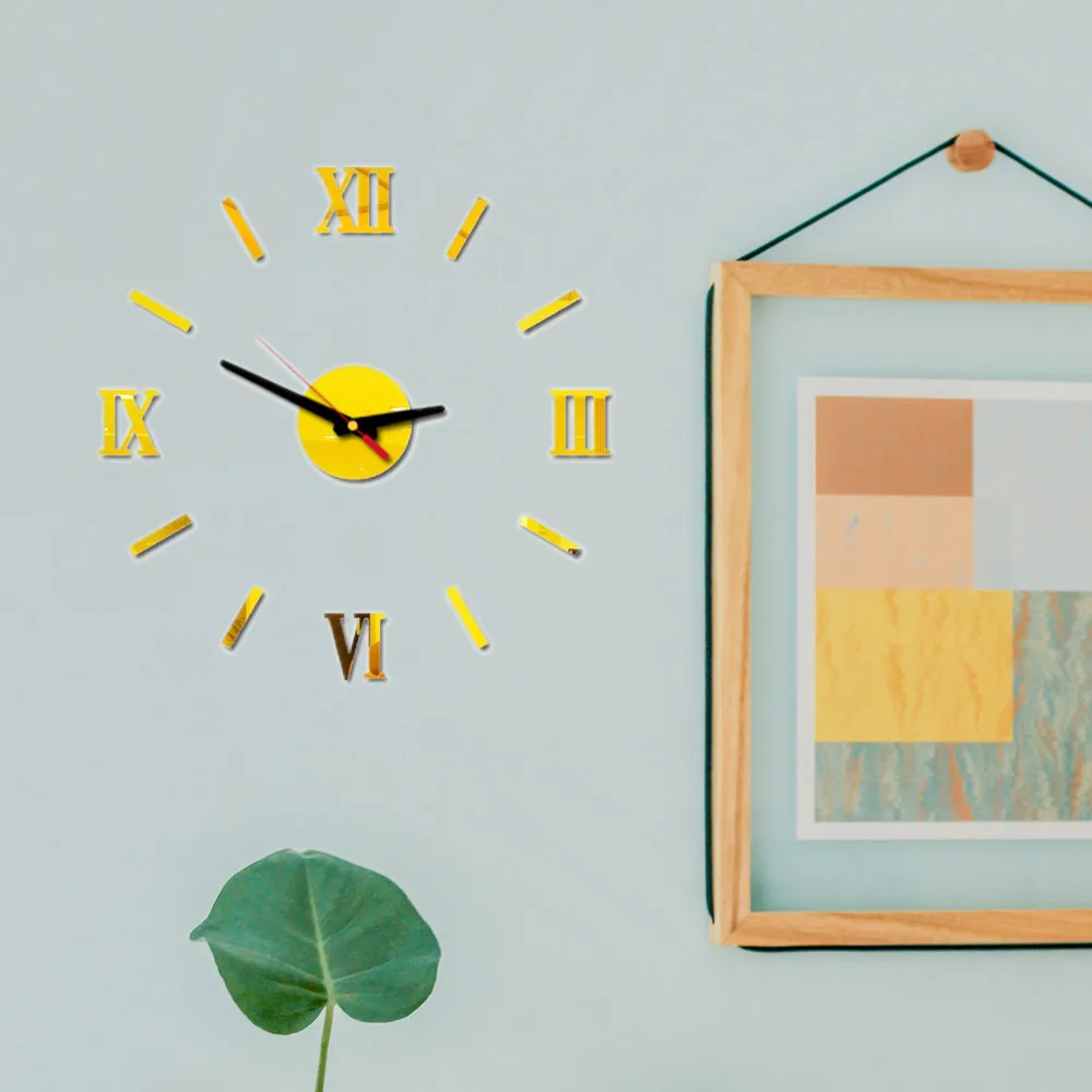 Современное искусство 3D DIY настенные стикеры Часы домашний декор