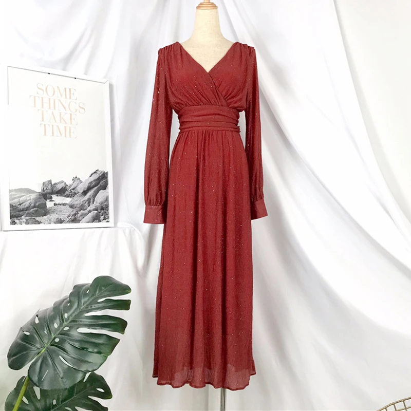 Женское платье трапециевидной формы Mozuleva элегантное однотонное Плиссированное