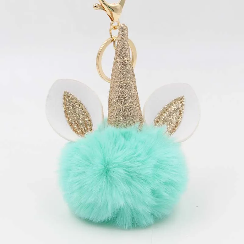 Женский брелок с помпонами из искусственного кроличьего меха - купить по