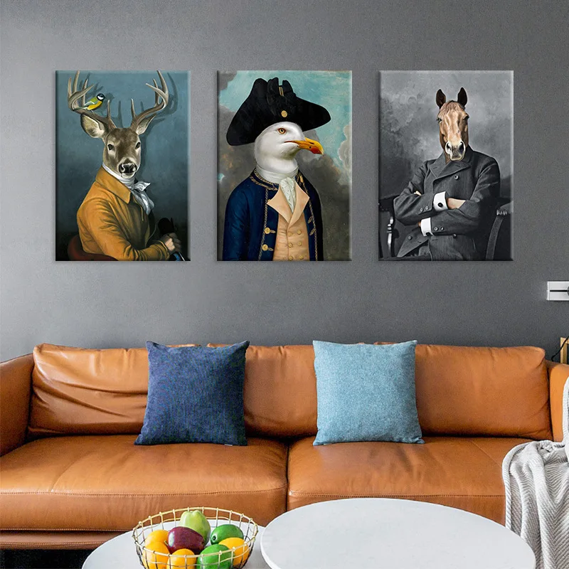 Черно-белая классическая лошадь слон жираф лев стена искусственное животное в