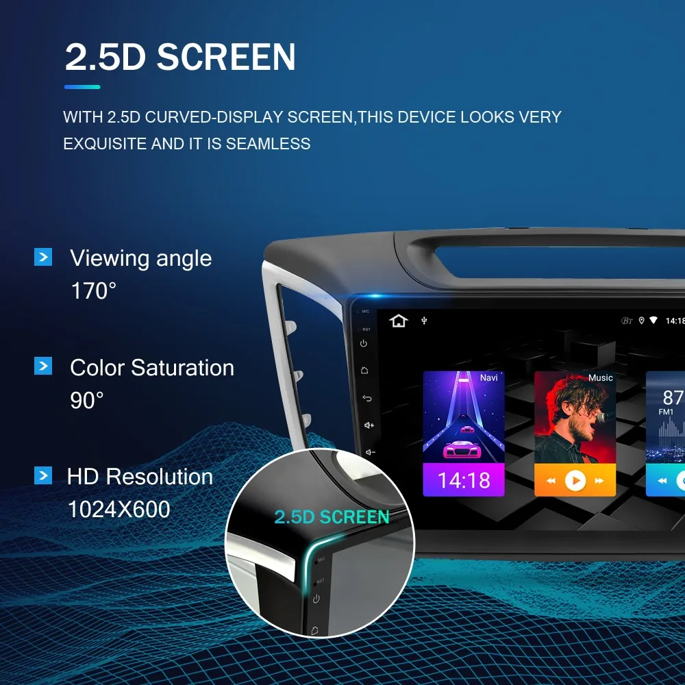 Android10.0 автомобильный стерео для Hyundai ix25 Creta 2014 2018 dvd плеер 9 &quotIPS экран 2 Din видео GPS