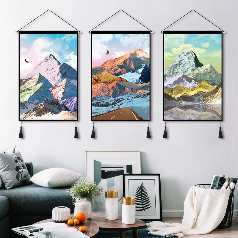 

Japan Fujiyama Wall Paintings Nordic Elk Decorative Hanging Painting Wall Art Home Decor for Living Room Posters Oil Painting