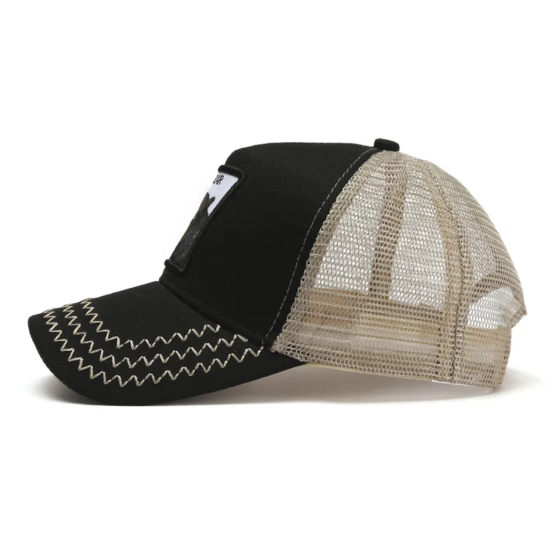 Сетчатая Кепка с черным медведем Ранняя животными и фермами головной убор для