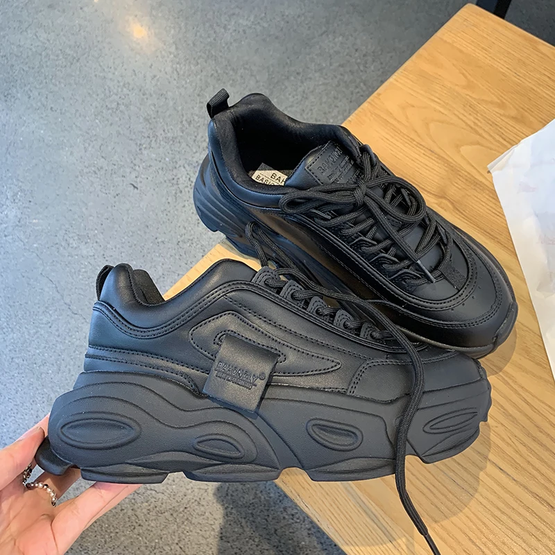 

2021 New Fashion Chunky Sneakers Women Shoes Designer Beige Black Dad Sneakers Platform Comfort Casual Shoes Woman basket femme