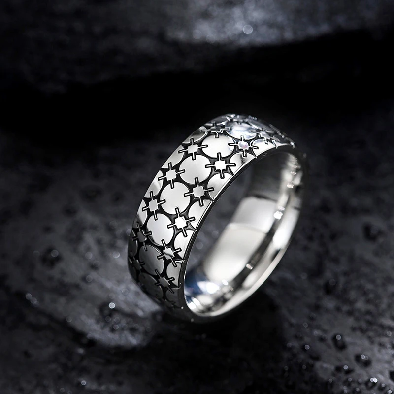 Кольца мужские из нержавеющей стали простые литературные стильные кольца