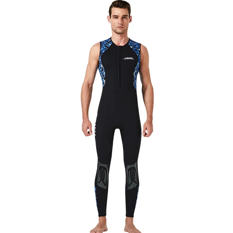 

Sleeveless Scuba diving suit 1.5MM neoprene one-piece spearfishing wetsuit men and women snorkeling surfing Sun-proof swimwear