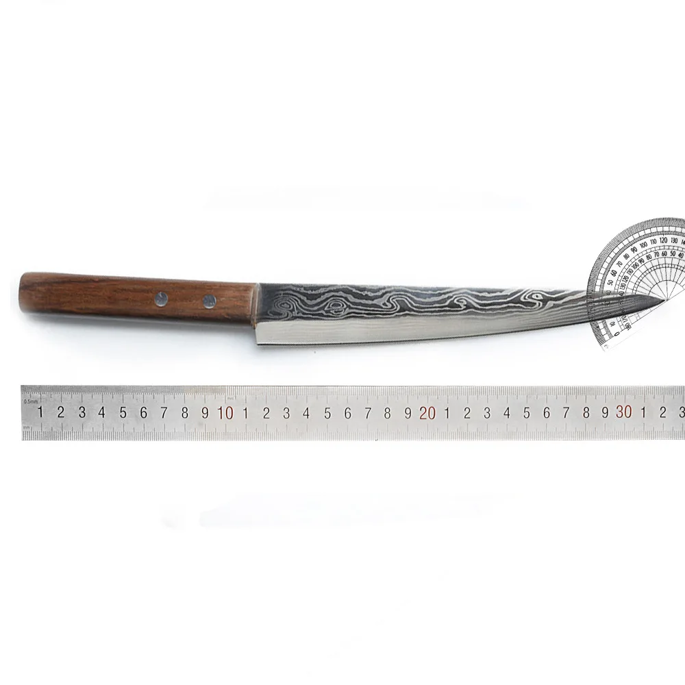 

8 inch Japanese Sashimi Knife Yanagiba Filleting Knives Sushi Germany 40Cr15MoV Steel Chef Cleaver Salmon Petty Slicing Peeling