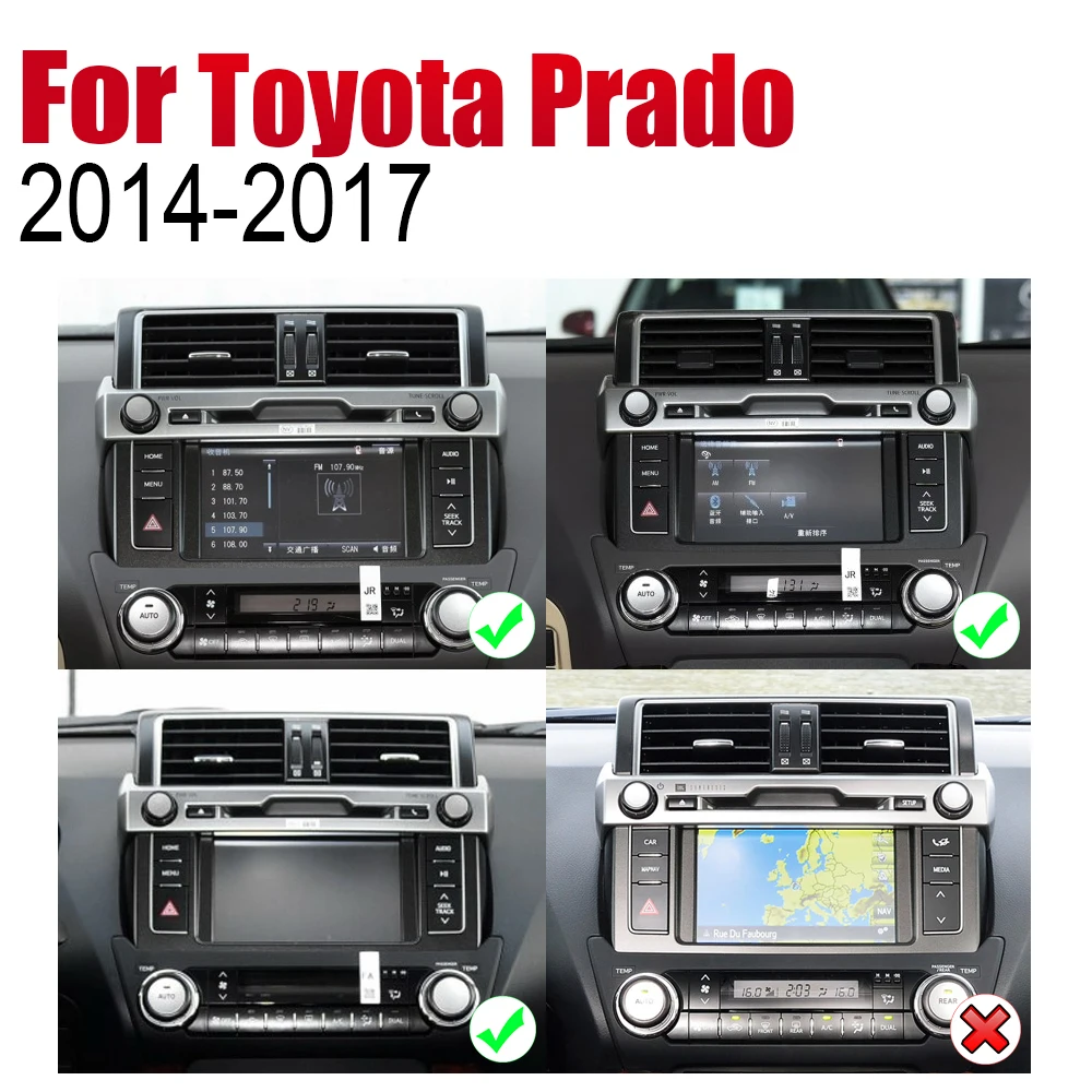 Автомагнитола на Android с GPS-навигацией стерео для Toyota Land Cruiser Prado 2014 2015 2016 2017 Bluetooth wifi