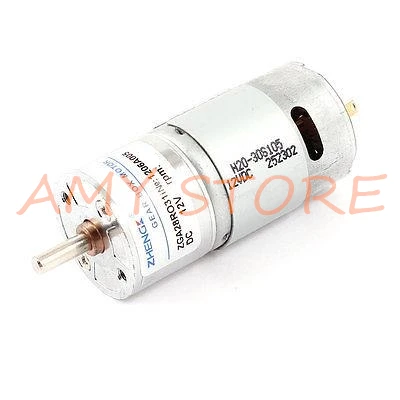 12 В 4 мм диаметр вала 2 шпильки клеммы 200 об/мин электрическая коробка передач DC мотор-редуктор ZGA28RO