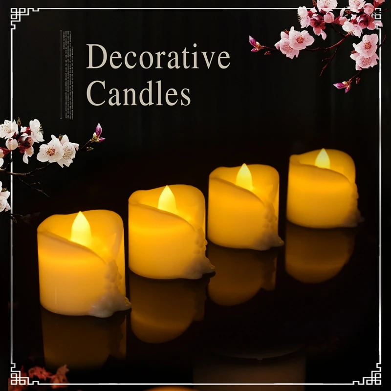 

Bright Flickering Bulb For Seasonal And Festival Celebration Pack Of 12 Electric Fake Candle