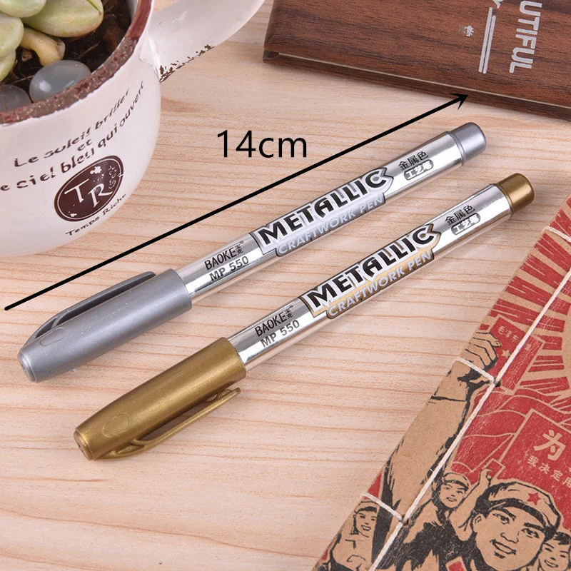 

1pcs Gold Silver Metallic Color Pen DIY Paper Tag Photo Album Scrapbooking For Party Birthday Wedding Decoration Signing Pen