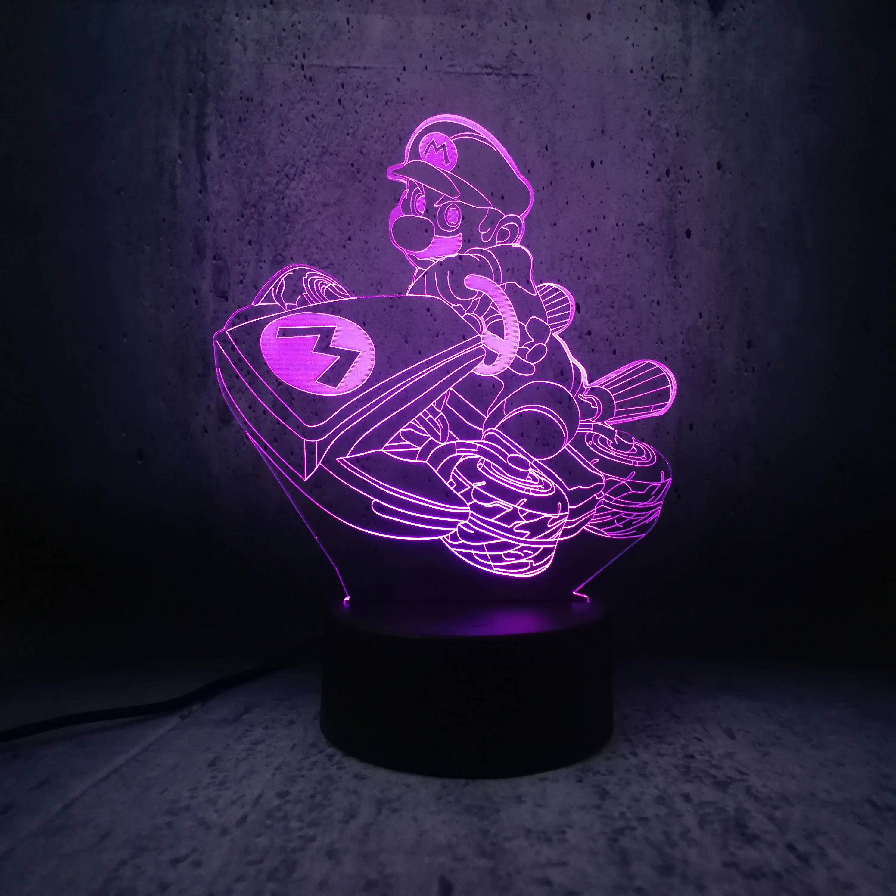 Супер Марио фигурка игры 3D светодиодная USB лампа Акриловая Новинка Светодиодное