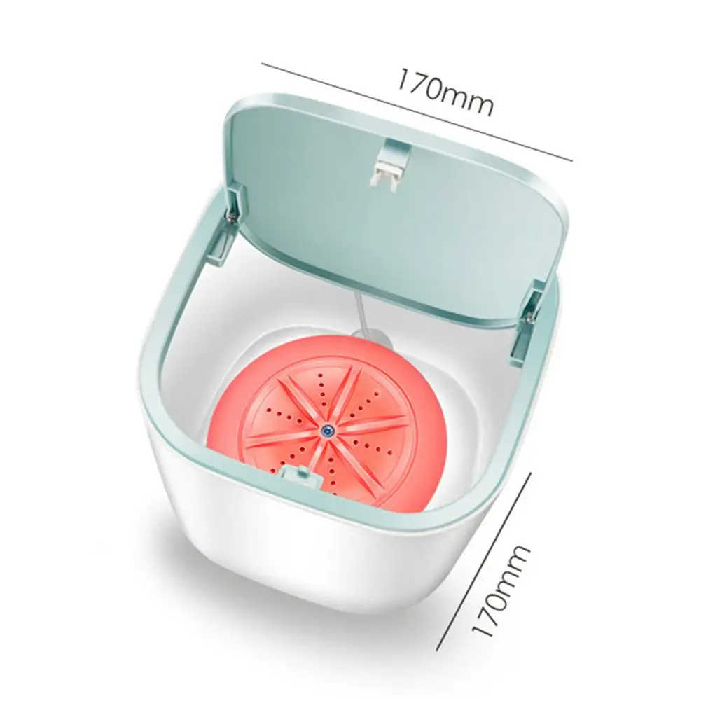 

Portable Ultrasonic Electric Washing Machine USB Charging Mini Tabbletop Clothes Washing
