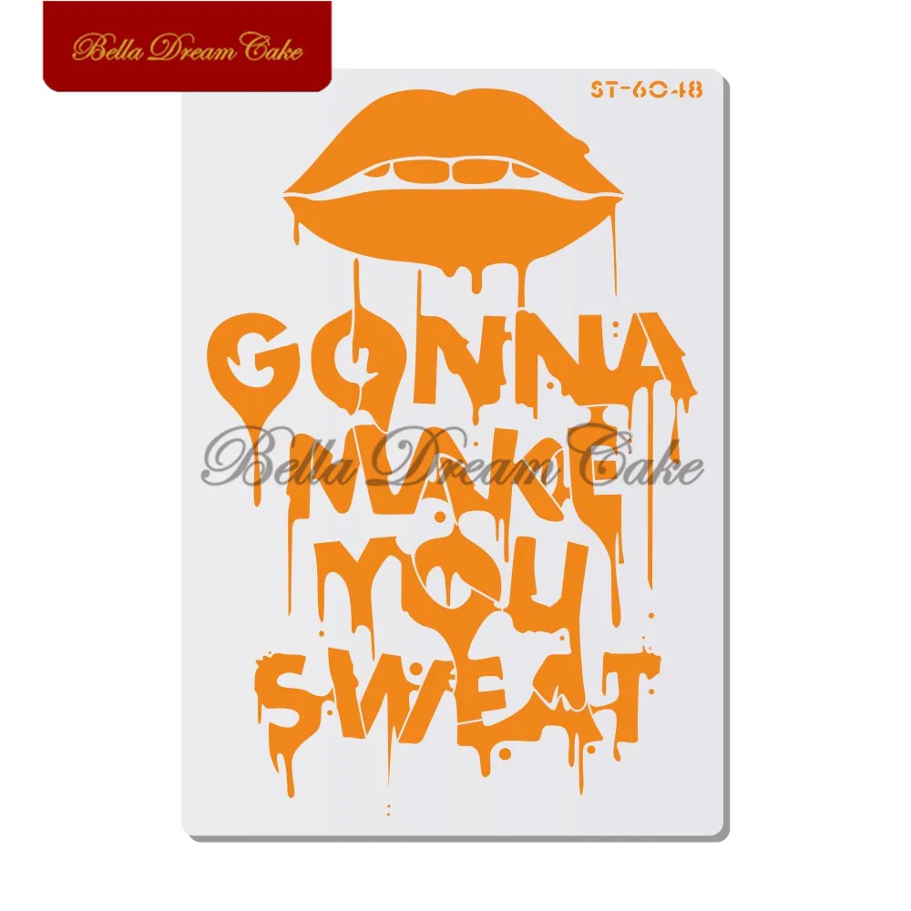 

Lip&Sweat Cake Stencil Wall Stencils for Painting Home Decor DIY Scrapbooking Drawing Stencil Template Cake Tools