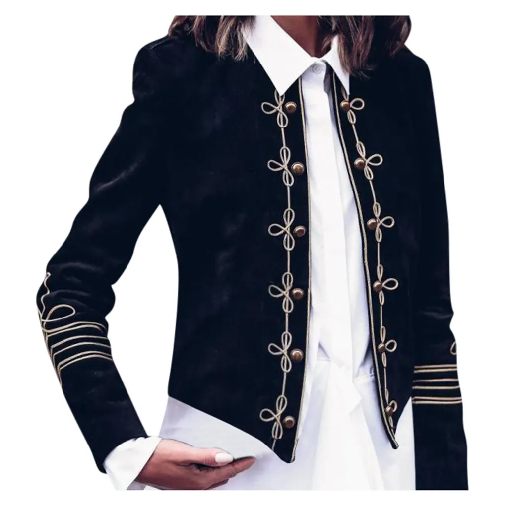 

Women Ladies Fashion Retro Steampunk Gothic Military Coat Jacket Top Cardigan