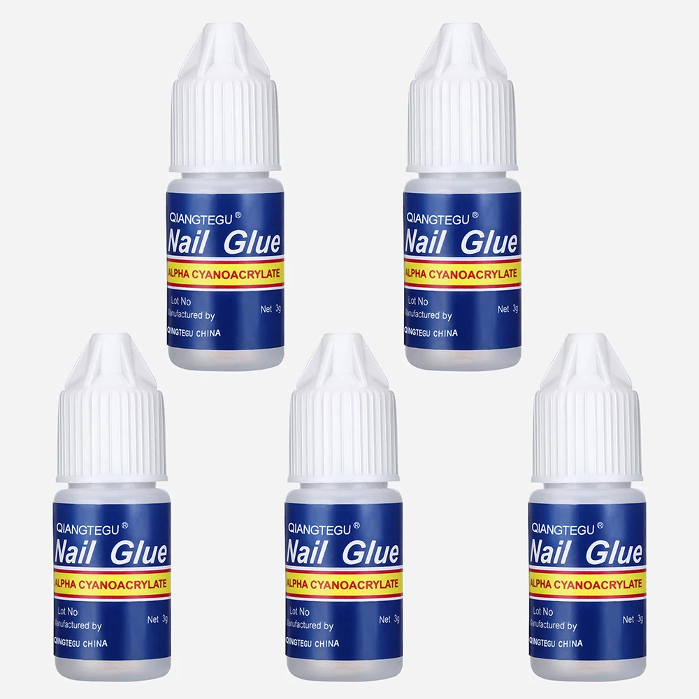 5 шт для быстрого высыхания ногтей искусство наконечники клея блестящий УФ