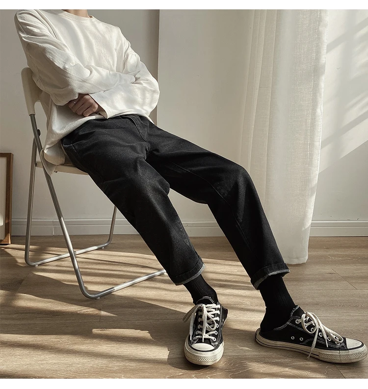 

LAPPSTER Men Spring Black Korean Colors Jeans 2020 Mens Streetwear Blue Denim Pants Male Fashions Skinny Clothes Plus Size