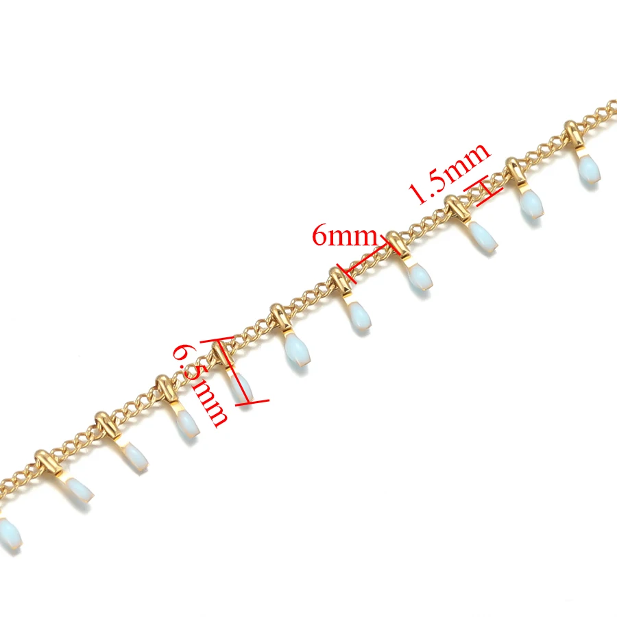 Semitree 1 метр Нержавеющая сталь Эмаль состоящее из цепочки с фурнитурой &quotсделай