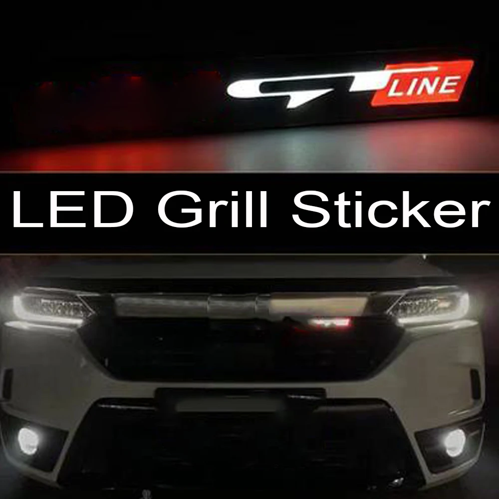 GT LINE наклейка на решетку радиатора LED Insignia светильник Grills Эмблема для Kia K5 KX5 K3 KX3