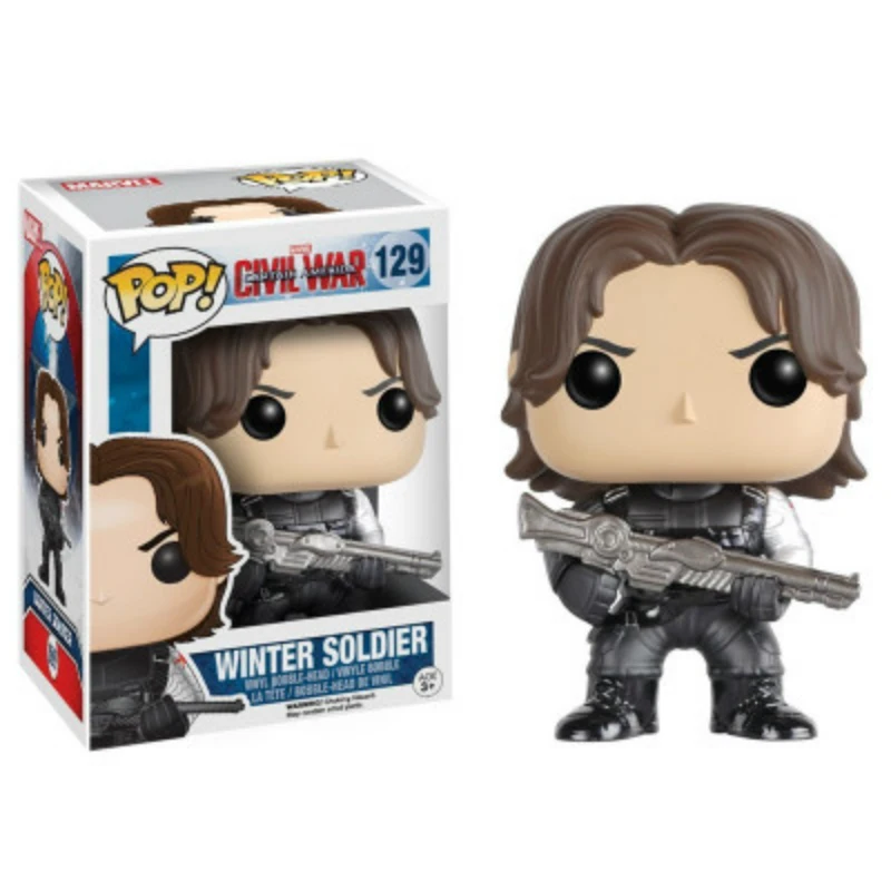 129 with box Funko pop Marvel Мстители Железный человек Капитан Америка Тор Черная Вдова Халк Локи модель человека-паука оригинальная коробка игрушки на день рождения - Цвет: 129 with box