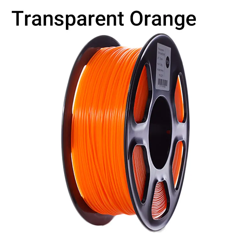 Transparent Orange TOPZEAL прозрачный PLA пластик для 3d принтера 1,75 мм 1 кг катушка PLA нити материалы для 3D печати - Цвет: Transparent Orange