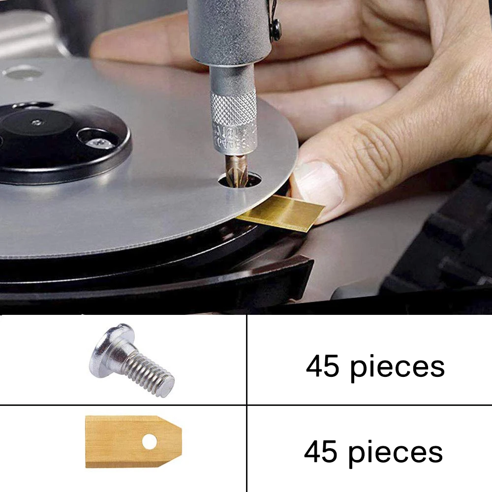 

45pcs Golden Lawn Robot Blade Titanium Plating Lawn Mover Replacement Blade For Husqvama Automatic Moving Machine Essential Tool