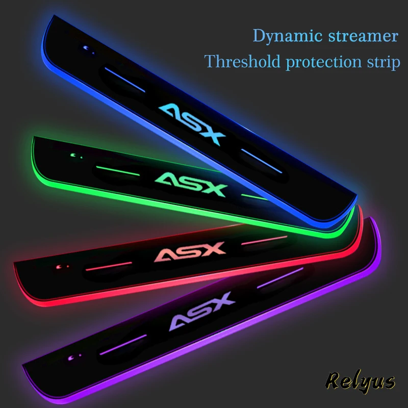 

Luminous Car Logo Moving LED Welcome Pedal Car Scuff Plate Pedal Door Sill Pathway Light For Mitsubishi ASX Car Accessories