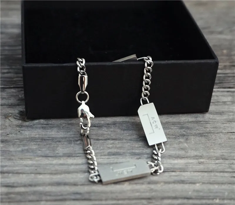 

Gold A COLD WALL Bracelet Men Women Titanium Steel Metal A-CLOD-WALL Accessories Carved ACW Bracelet