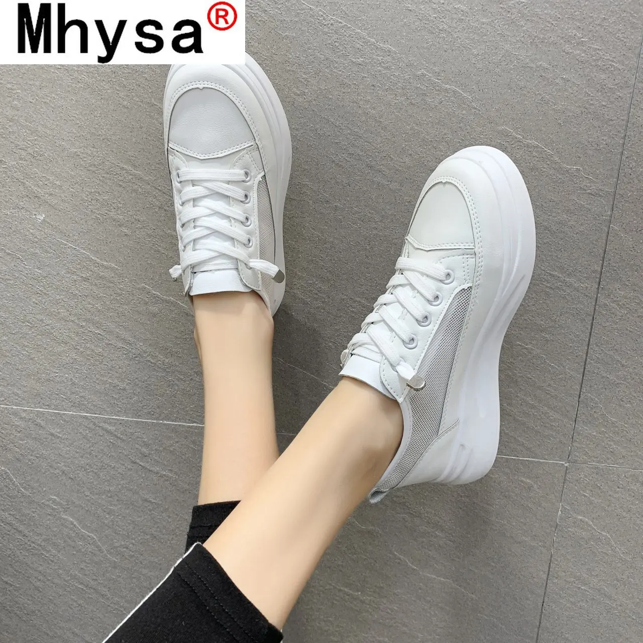 

2021 New Spring Fashion Comfortable Breathable Mesh Elastic Band Vulcanized Shoes Deep Mouth Women's Casual Shoes Sports Shoes