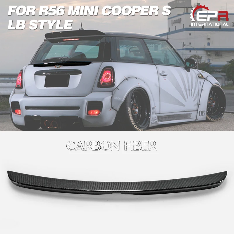 Стайлинг автомобиля для R56 Mini Cooper S LB стиль задний Средний спойлер из углеродного