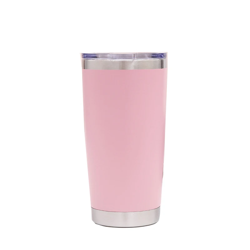 20oz pink Лазерная гравировка, Кастомизация 20 унций 30 унций, нержавеющая сталь, пивной стакан, стакан, дорожная пивная кружка, термос, кофейные кружки - Цвет: 20oz pink