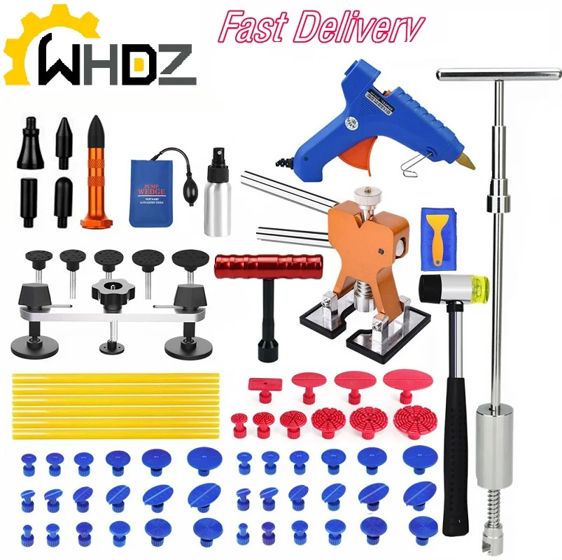 

Paint Free Dent Repair Automotive Dent Puller Kit Dent Bridge Puller Kit Golden Dent Lifter With Hot Melt Adhesive Spray Gun