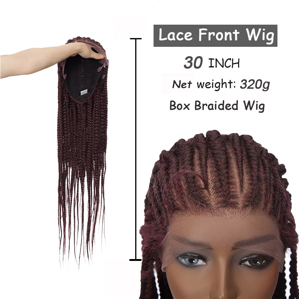 Кружевные парики с детскими волосами Benehair плетеные 30 дюймов Длинные косички для